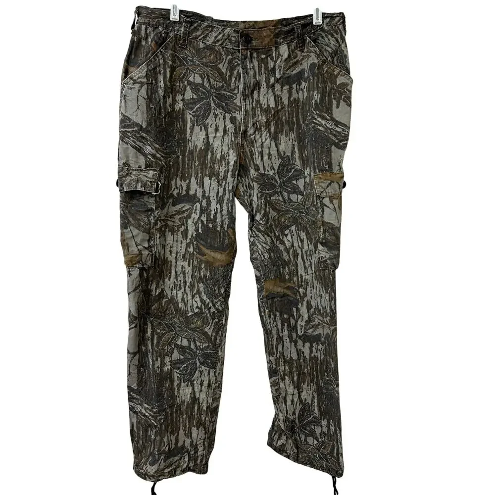 Liberty Vtg Mens Sz Large 36-38 Realtree Camouflage Baggy Cargo Pants Gorpcore